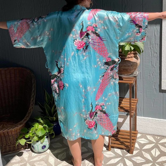 Sam Well Peacock Robe *missing belt* - Picture 6 of 6